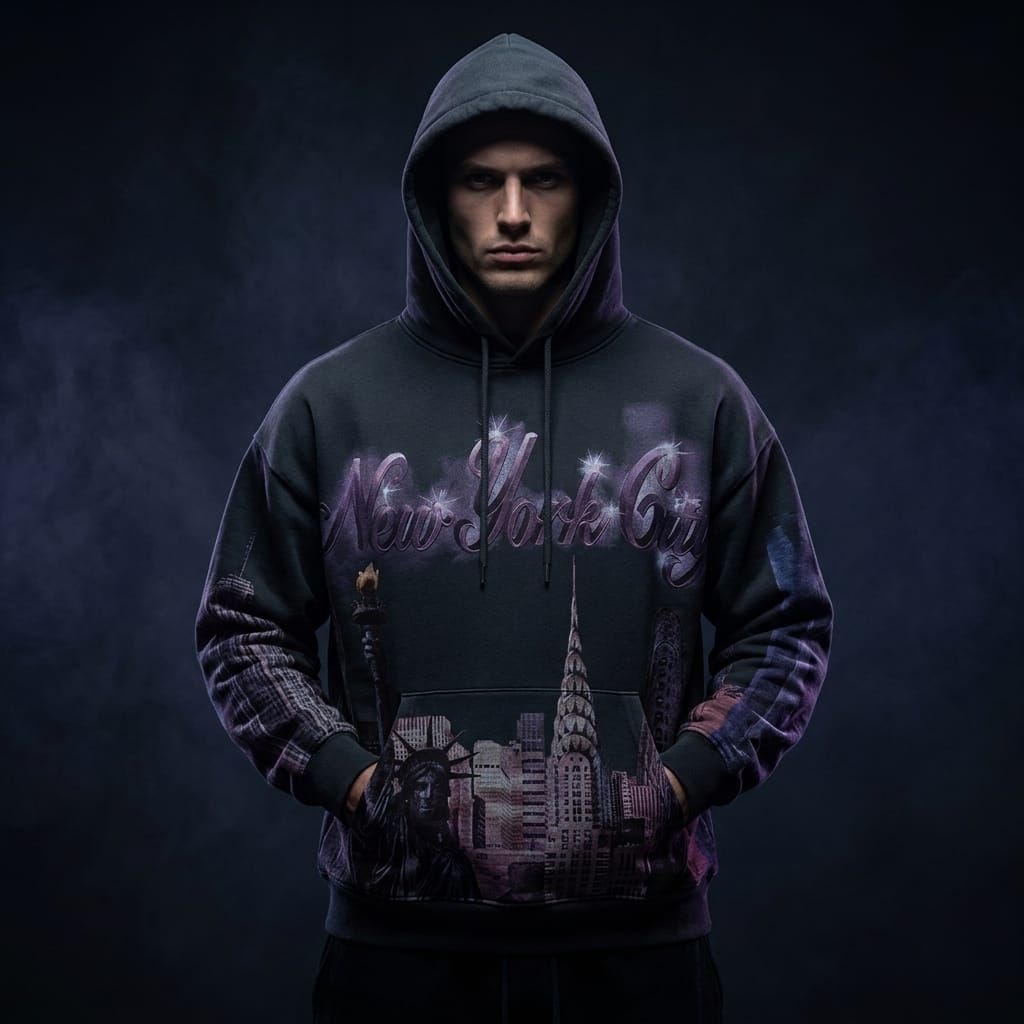 Custom HD Digital Print Pullover Hoodie
