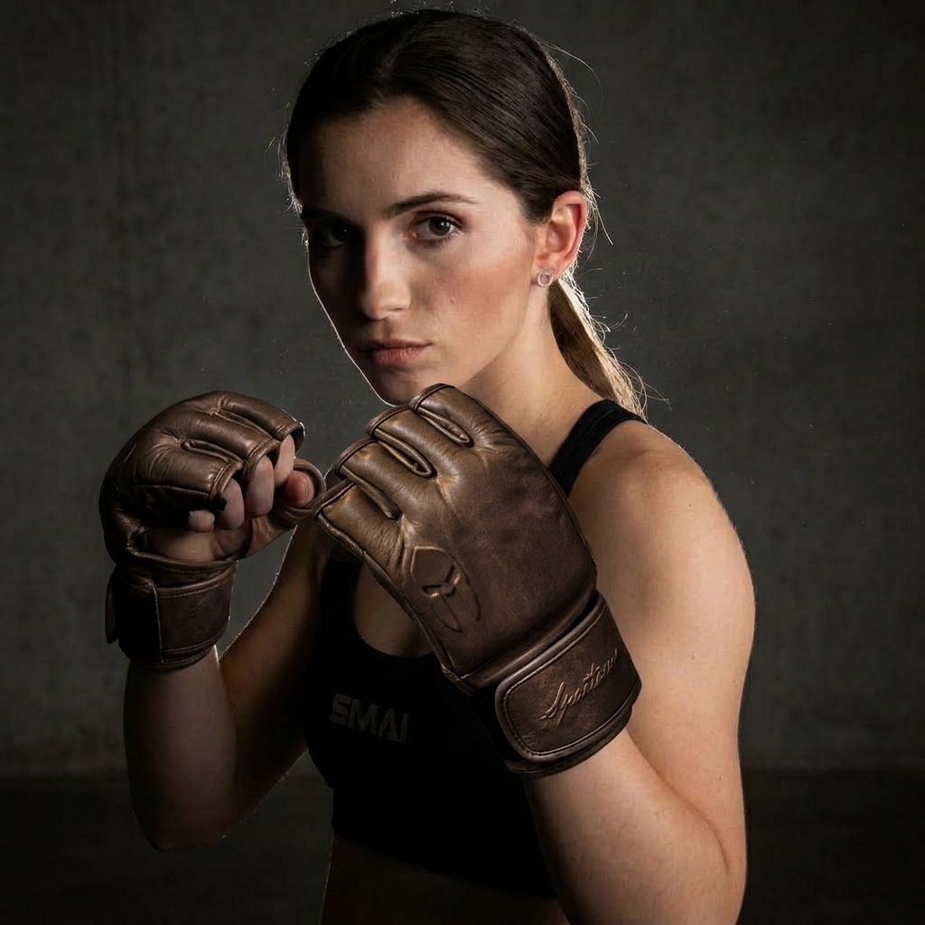 Hybrid Bag & Mitt Training MMA Leather Gloves