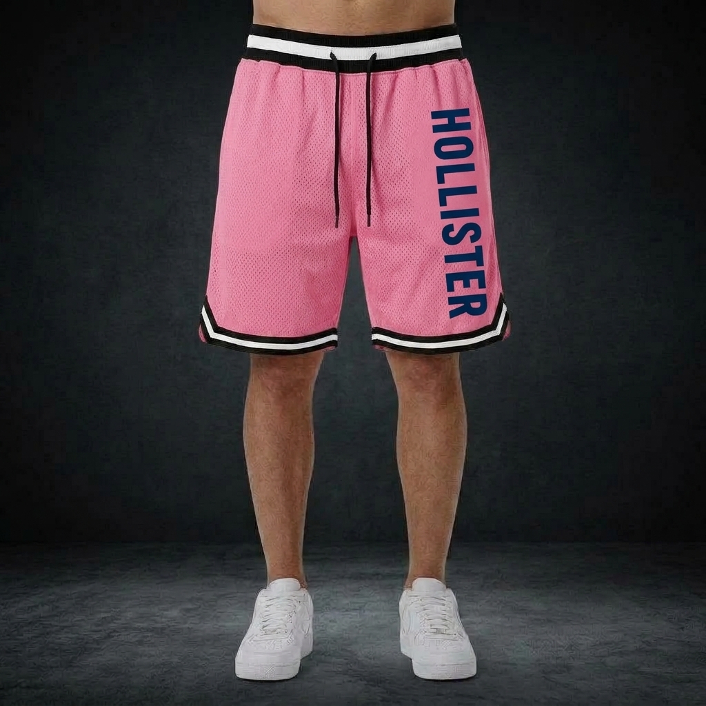 Classic Open-Hole Mesh Workout Gym Shorts
