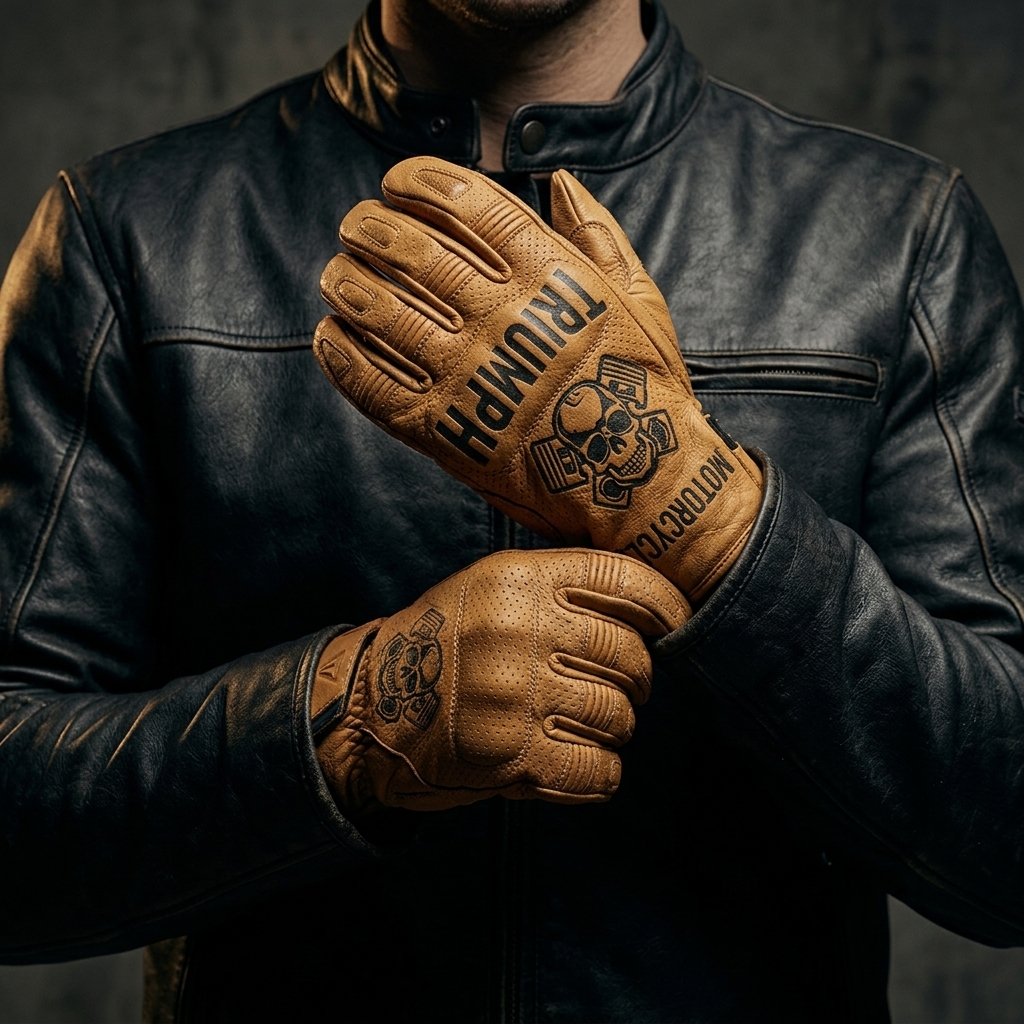 Classic Cruiser Leather Riding Gloves