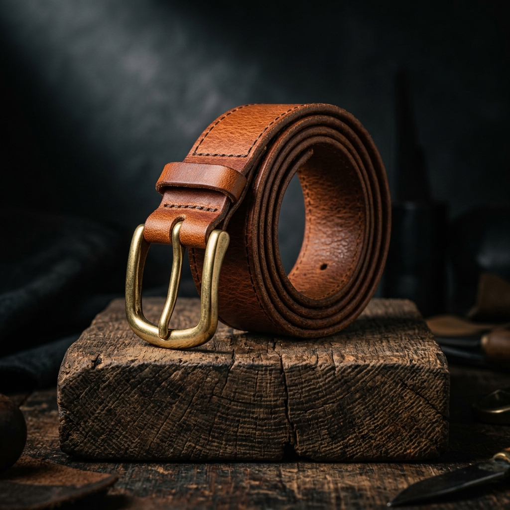 Vintage Distressed Western Leather Belt