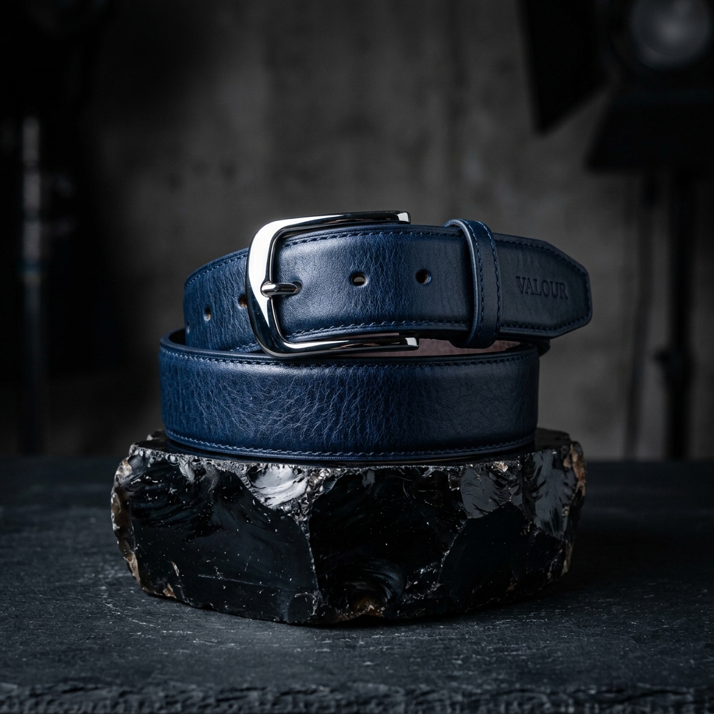 Minimalist Ratchet Track Leather Belt